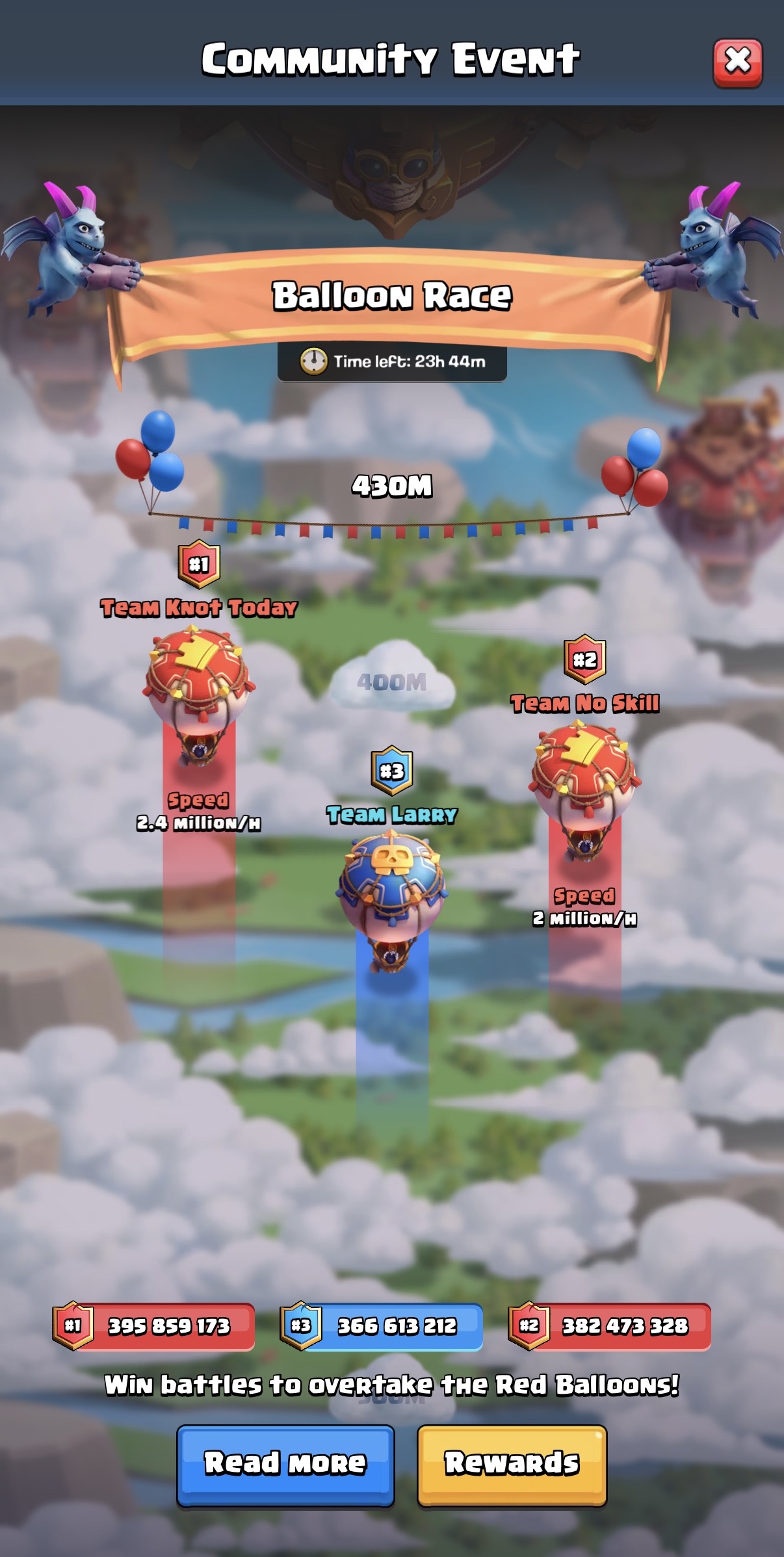 Balloon Race community event in Clash Royale